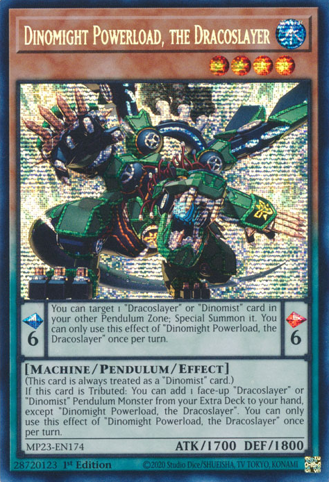 Dinomight Powerload, the Dracoslayer [MP23-EN174] Prismatic Secret Rar