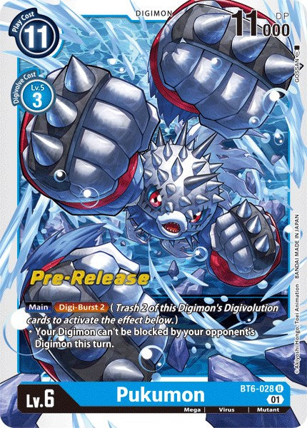 digimon double diamond card list price Pukumon [BT6-028] [Double Diamond Pre-Release Cards]