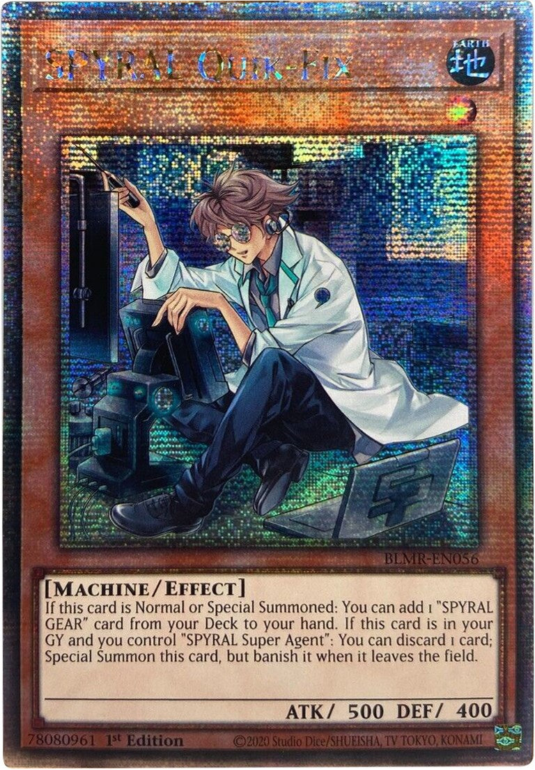 what is a link card yugioh SPYRAL Quik-Fix [BLMR-EN056] Quarter Century Secret Rare
