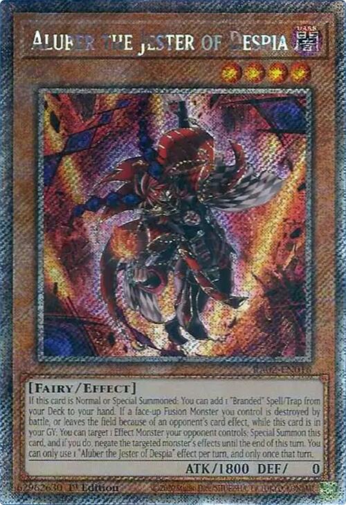 Aluber the Jester of Despia (Platinum Secret Rare) [RA02-EN016] Platinum Secret Rare