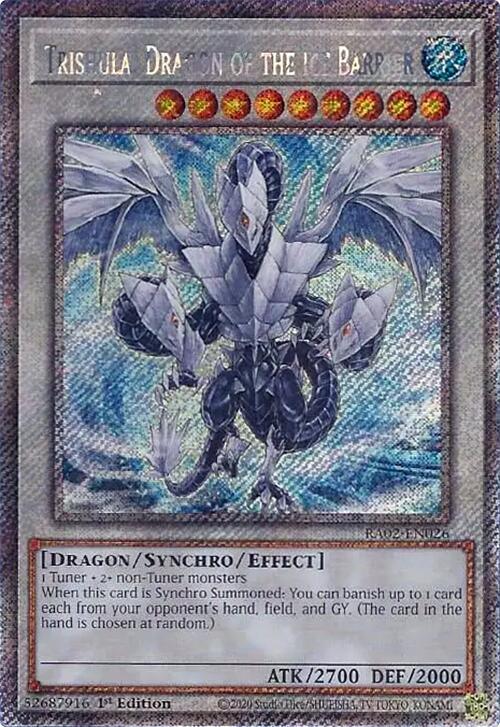 Trishula, Dragon of the Ice Barrier (Platinum Secret Rare) [RA02-EN026 Trishula, Dragon of the Ice Barrier (Platinum Secret Rare) [RA02-EN026