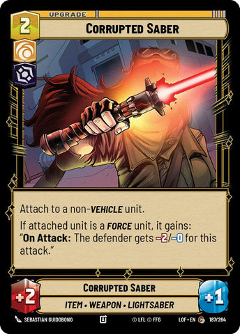 Corrupted Saber (187/264) (187/264) [Legends of the Force]