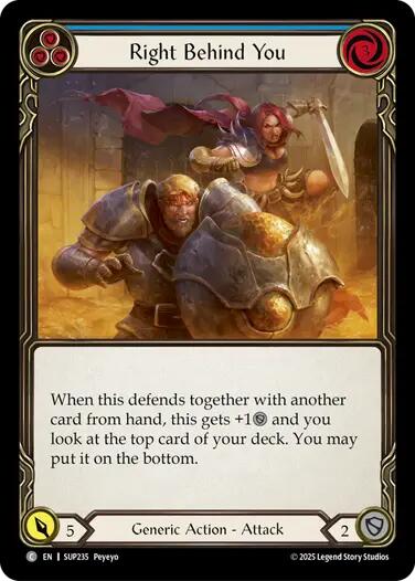 Right Behind You (Blue) [SUP235] (Super Slam)  Rainbow Foil
