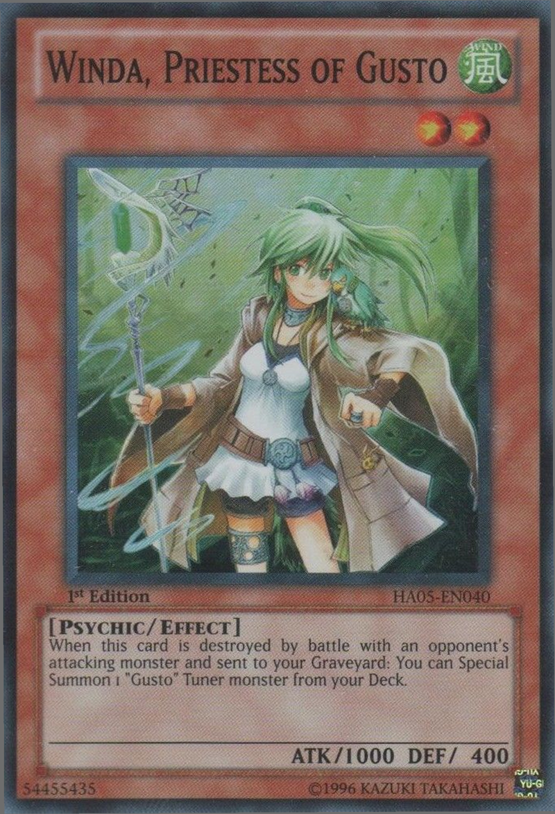 Winda, Priestess of Gusto [HA05-EN040] Super Rare