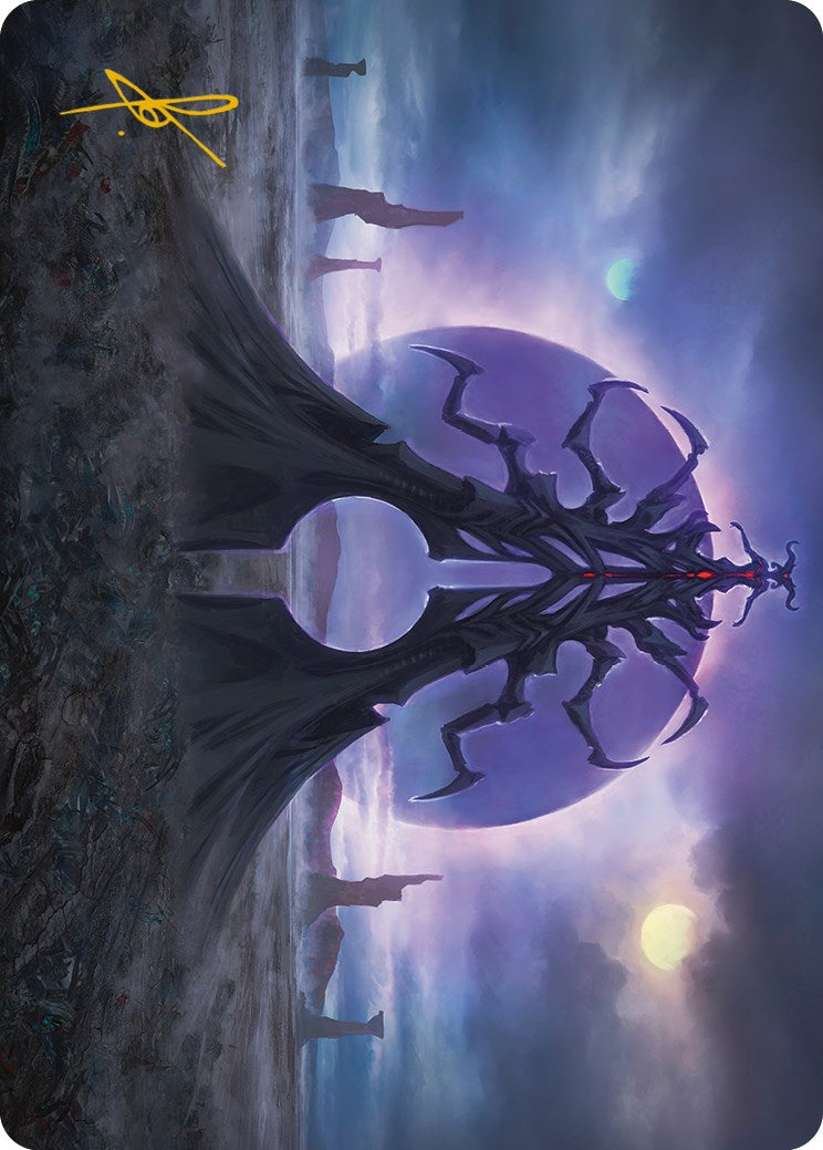 Black Sun's Twilight Art Card (Gold-Stamped Signature) [Phyrexia: All Black Sun's Twilight Art Card (Gold-Stamped Signature) [Phyrexia: All