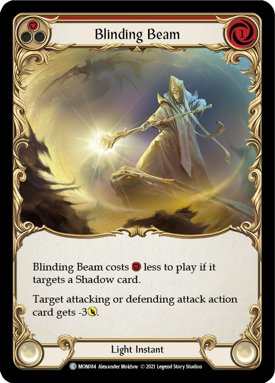 Blinding Beam (Red) [MON084-RF] (Monarch)  1st Edition Rainbow Foil