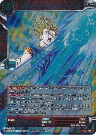 Vegito, Here to Save the Day (P-021) [Promotion Cards]