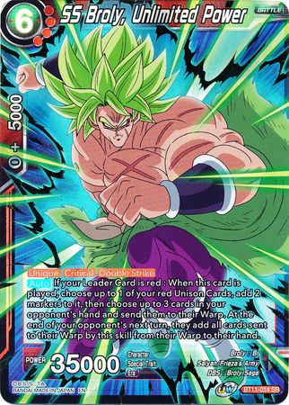 SS Broly, Unlimited Power (BT11-014) [Vermilion Bloodline 2nd Edition]