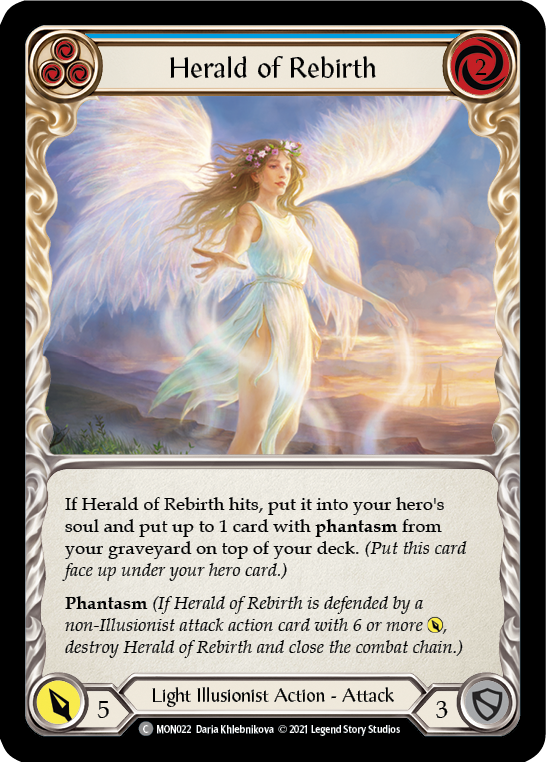 Herald of Rebirth (Blue) [MON022] 1st Edition Normal