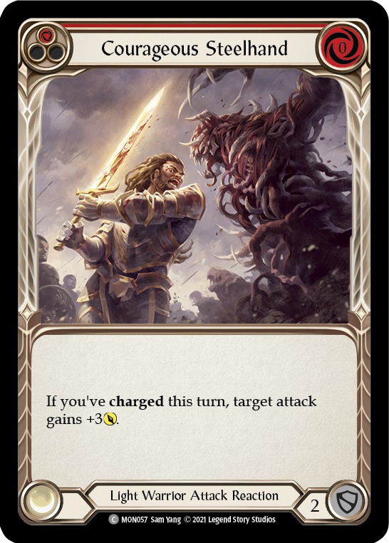 Courageous Steelhand (Red) [MON057] 1st Edition Normal