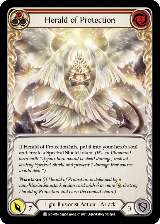 Herald of Protection (Red) [MON014] 1st Edition Normal