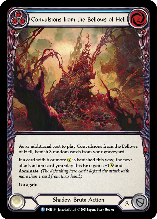 Convulsions from the Bellows of Hell (Blue) [MON134-RF] 1st Edition Rainbow Foil