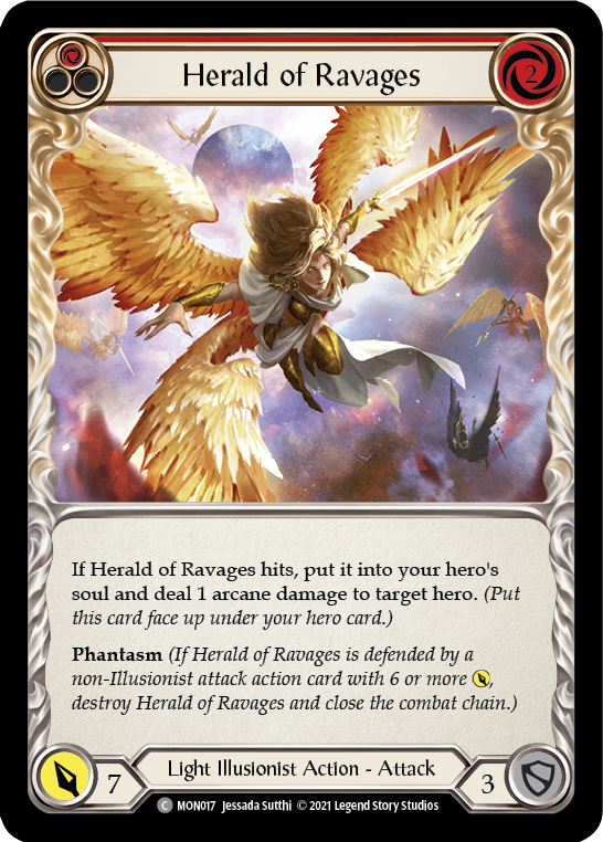 Herald of Ravages (Red) [MON017] 1st Edition Normal