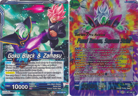 Goku Black & Zamasu // Fused Zamasu, Supreme Strike (BT7-026_PR) [Assault of the Saiyans Prerelease Promos]