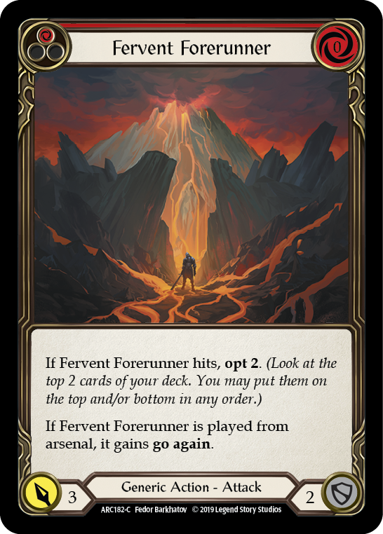 Fervent Forerunner (Red) [ARC182-C] 1st Edition Normal
