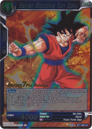 Saiyan Bloodline Son Goku (BT7-028_PR) [Assault of the Saiyans Prerelease Promos]